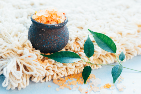 Natural bath salt, organic productsの写真素材