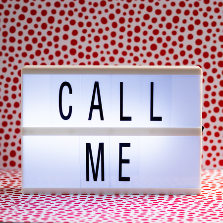 Lightbox with Powerful, Inspirational and Motivational Two Word Quote, Call Meの写真素材