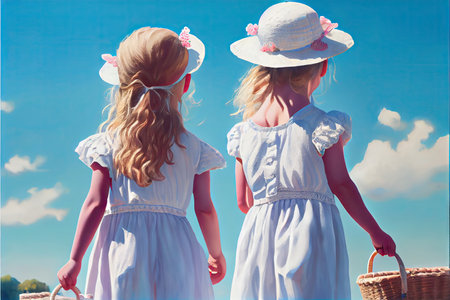 Which one do you want. happy girl holding easter painted eggs. kid wear bunny ears. child in rabbit costume. spring holiday fun. happy easter. egg hunting. childhood happiness. Getting ready for Easterの素材