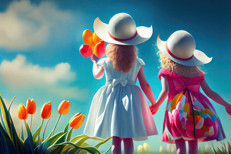 Which one do you want. happy girl holding easter painted eggs. kid wear bunny ears. child in rabbit costume. spring holiday fun. happy easter. egg hunting. childhood happiness. Getting ready for Easterの素材