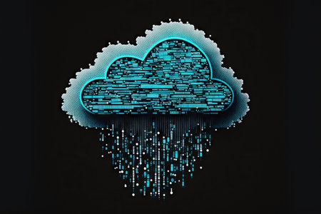 Technology data center on cloud service. cloud computing concept. Generative AIの素材