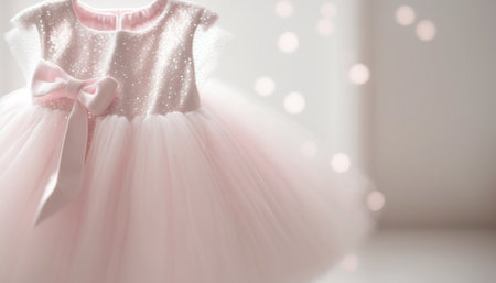 Cute pink baby dress. Generative AIの素材