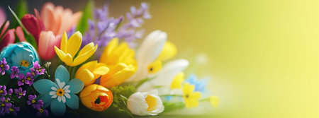 Colorful vibrant bouquet of various flowers. Generative AIの素材