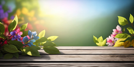 Beautiful floral spring banner for Mother's day, 8 March. Generative AIの素材