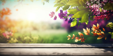 Beautiful floral spring banner for Mother's day, 8 March. Generative AIの素材