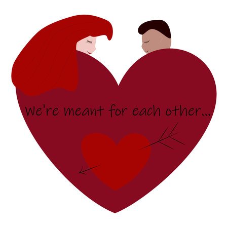 loving couple. we are meant for each other.のイラスト素材