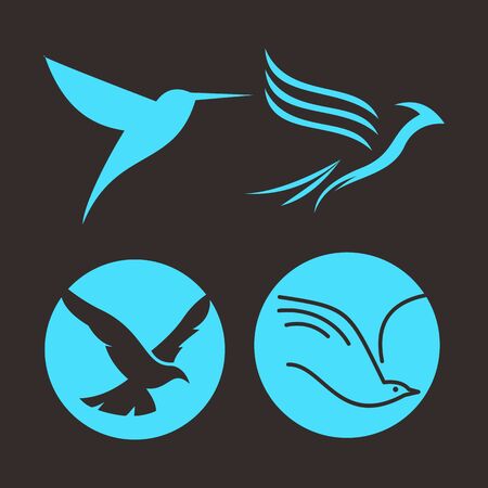 bird logo design vectorのイラスト素材