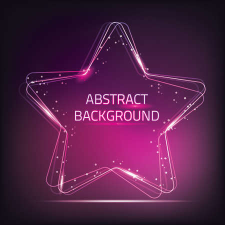 Abstract Star With Glowing Effect.のイラスト素材
