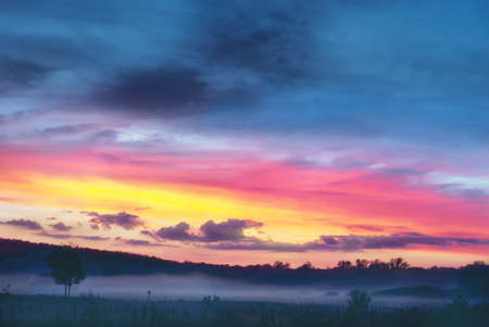 Colorful evening landscape.の写真素材