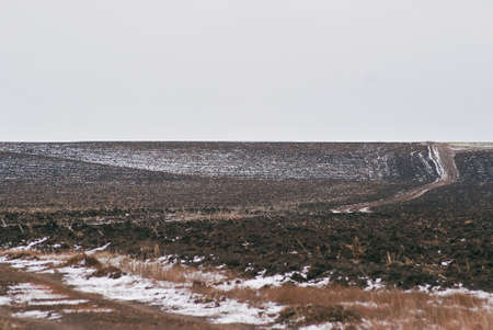 Winter fields of the Saratov provinceの写真素材