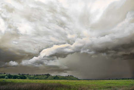 The storm is coming to the valley.の写真素材