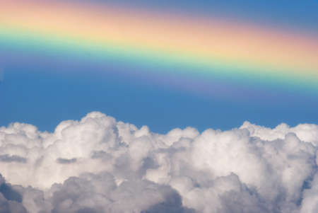 Big cumulus fluffy cloud against blue sky for background.の写真素材
