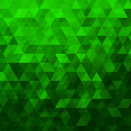 Green Abstract Geometric Triangle Background - Vector Illustration