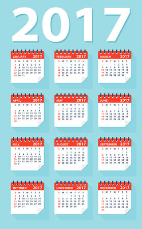 2017 calendarのイラスト素材