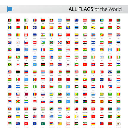 Vector Collection of All World Vector Flagsのイラスト素材