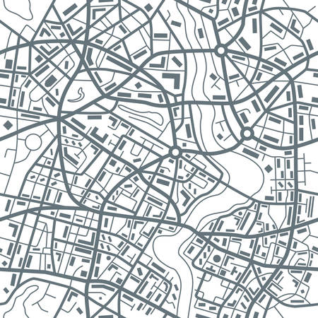 City map abstract seamless pattern - Illustrationのイラスト素材