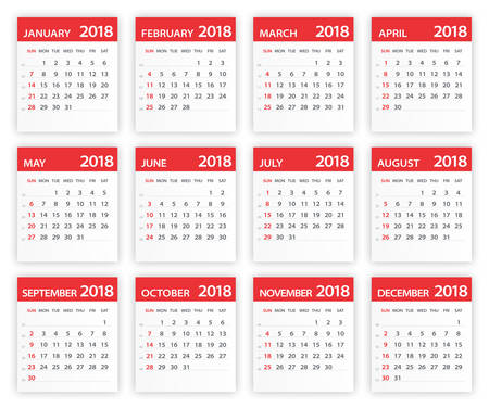 2018 calendar leaves - vector Illustrationのイラスト素材