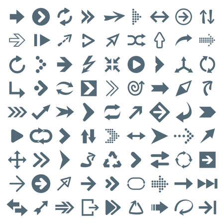 Arrow Icon Set - Vector Illustration