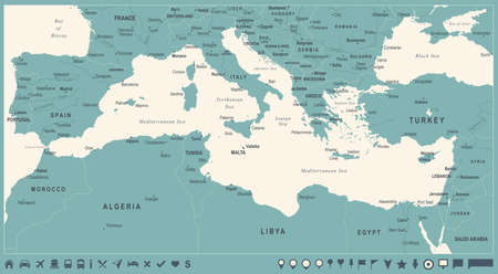 Map illustration.のイラスト素材