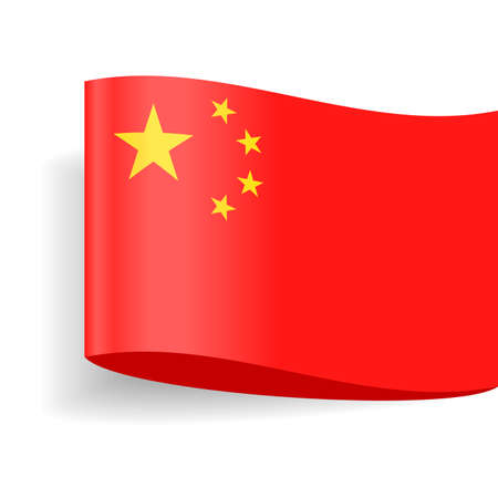 China Flag Vector Icon - Illustrationのイラスト素材