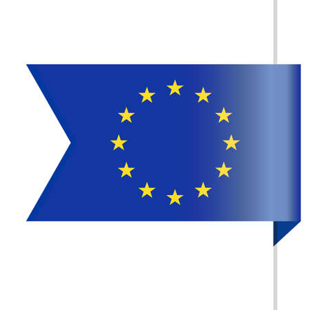 European Union Flag Vector Bookmark Icon - Illustrationのイラスト素材