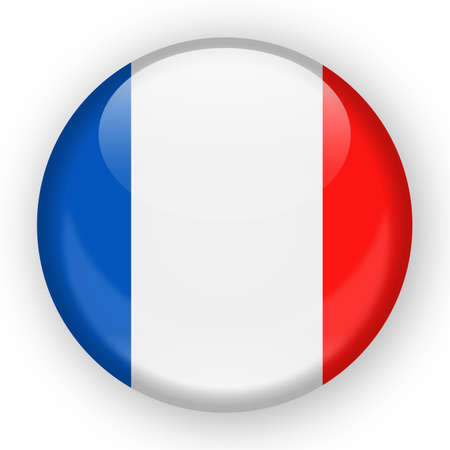 France Flag Vector Round Icon - Illustrationのイラスト素材