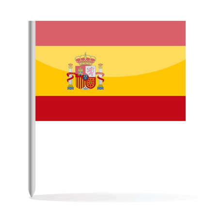 Spain Flag Pin Vector Icon - Illustrationのイラスト素材