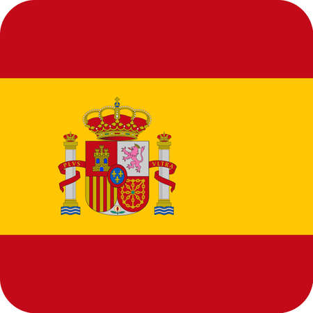 Spain Flag Vector Square Flat Icon - Illustrationのイラスト素材