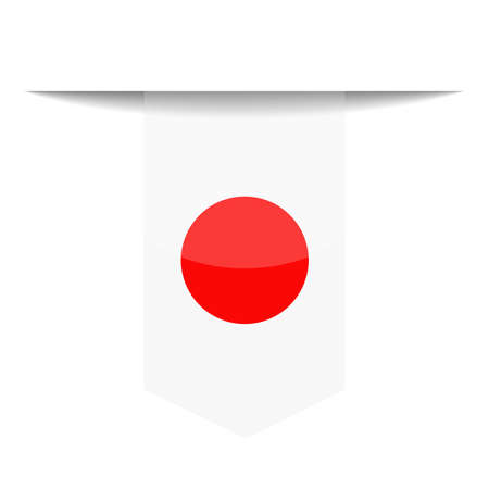 Japan Flag Vector Bookmark Icon - Illustrationのイラスト素材