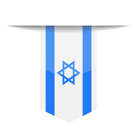 Israel Flag Vector Bookmark Icon - Illustrationのイラスト素材