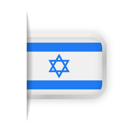 Israel Flag Vector Bookmark Icon - Illustrationのイラスト素材