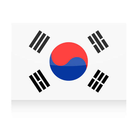 South Korea Flag Vector Icon - Illustrationのイラスト素材