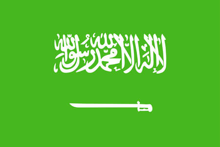 Saudi Arabia Flag Vector Icon - Illustration.のイラスト素材