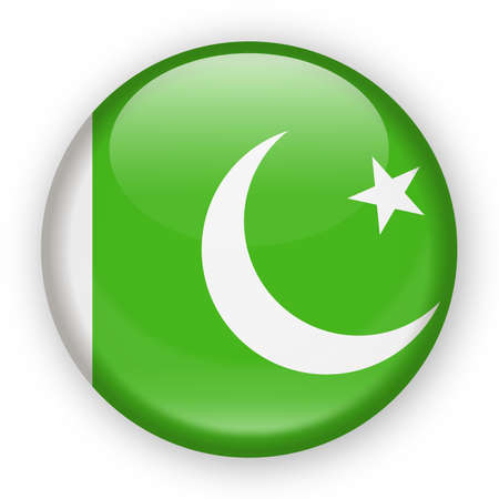 Pakistan Zealand Flag Vector Round Icon - Illustrationのイラスト素材