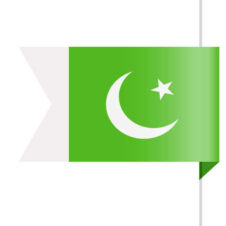 Pakistan Flag Vector Bookmark Icon - Illustrationのイラスト素材