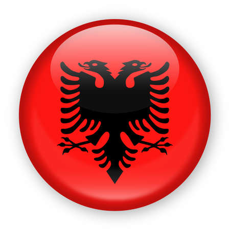 Albania Flag Vector Round Icon - Illustrationのイラスト素材