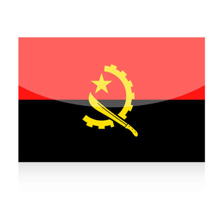 Angola Flag Vector Icon - Illustrationのイラスト素材