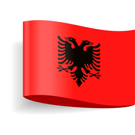 Albania Flag Vector Icon - Illustrationのイラスト素材
