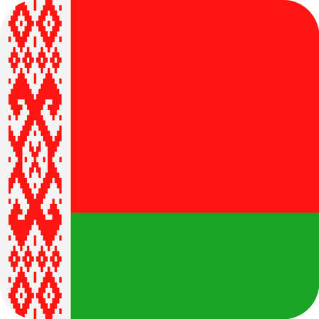 Belarus Flag Vector Square Flat Icon - Illustrationのイラスト素材