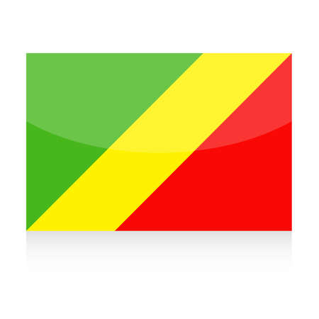 Congo Flag Vector Icon - Illustrationのイラスト素材