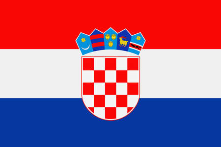 Croatia Flag Vector Icon - Illustrationのイラスト素材