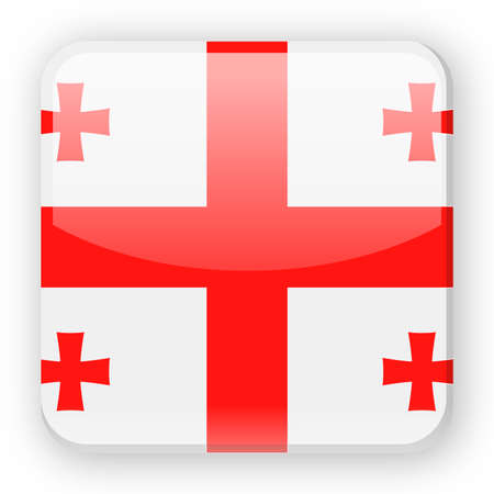 Georgia Flag Square Icon Illustrationのイラスト素材