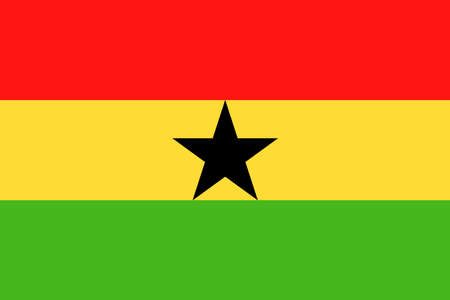 Ghana flag icon.のイラスト素材