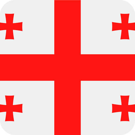 Georgia square flag icon.のイラスト素材