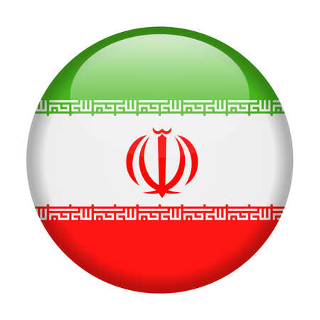 Iran Flag Vector Round Icon - Illustrationのイラスト素材