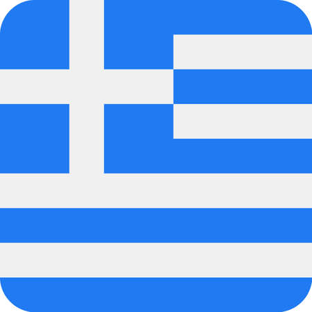 Greece Flag Vector Square Flat Icon - Illustrationのイラスト素材