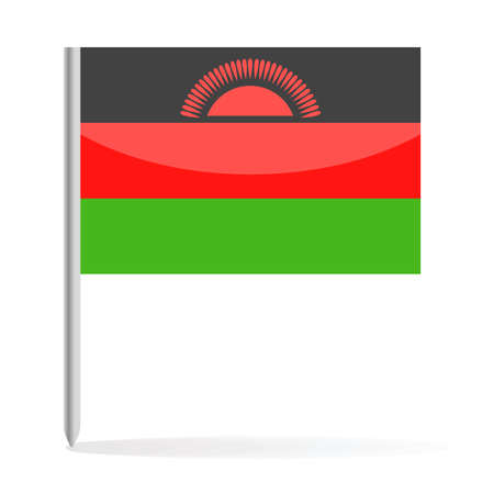 Malawi Flag Pin Vector Icon - Illustrationのイラスト素材