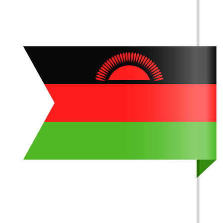 Malawi flag vector bookmark icon illustration.のイラスト素材