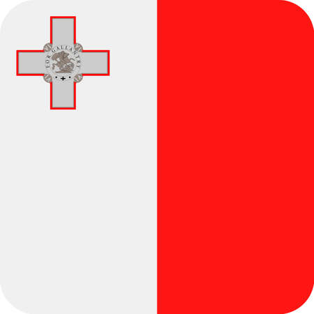 Malta flag vector bookmark icon illustration.のイラスト素材