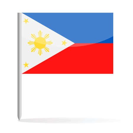 Philippines Flag Pin Vector Icon - Illustrationのイラスト素材